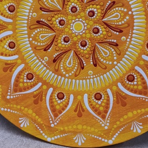 Egyedi mandala, fekete alapon rózsaszín és fehér színnel  - otthon & életmód - dekoráció - spiritualitás - mandala - Meska.hu