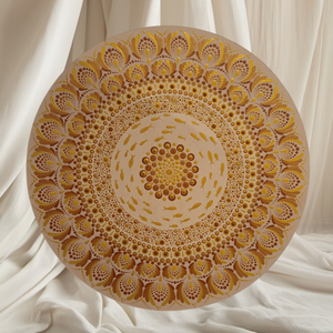 Egyedi mandala, halacskás motívumokkal, barna, bronz, arany színekkel , Otthon & Életmód, Dekoráció, Spiritualitás, Mandala, Festészet, MESKA