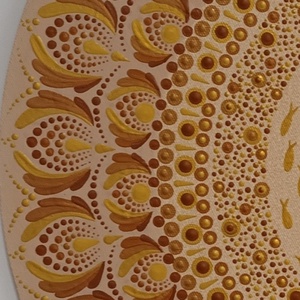 Egyedi mandala, halacskás motívumokkal, barna, bronz, arany színekkel  - otthon & életmód - dekoráció - spiritualitás - mandala - Meska.hu