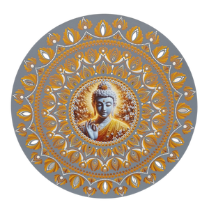 Egyedi mandala, Buddhát ábrázoló betéttel  - Meska.hu