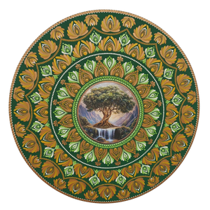 Egyedi mandala, Életfát ábrázoló betéttel  - Meska.hu