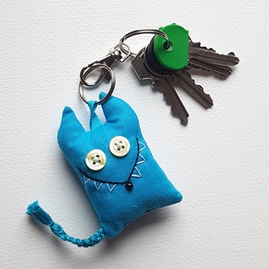 Türkizkék farkas kulcstartó - táska & tok - kulcstartó & táskadísz - kulcstartó - Meska.hu