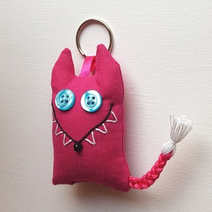 Pink róka kulcstartó - táska & tok - kulcstartó & táskadísz - kulcstartó - Meska.hu