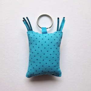 Kék Uhu - pöttyös bagoly kulcstartó - táska & tok - kulcstartó & táskadísz - kulcstartó - Meska.hu