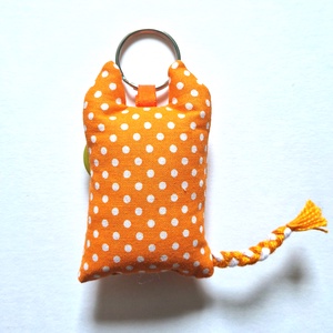 Vörös cica textil kulcstartó - táska & tok - kulcstartó & táskadísz - kulcstartó - Meska.hu