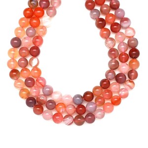 Achát botswana pink golyó 8-9mm  ékszerkészítő alapanyag (füzér) - Meska.hu