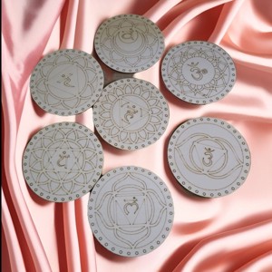 Csakra jelek fából  natúr színű, 11,5 cm, Otthon & Életmód, Dekoráció, Spiritualitás, Mandala, , MESKA