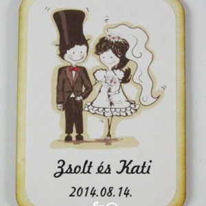 Köszönetajándék esküvői hűtőmágnes, 5x7 cm, Esküvő, Emlék & Ajándék, Köszönőajándék, , MESKA