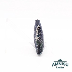 Sötétkék kígyómintás egy cipzáras kulcstartó - LIMITÁLT A6010 - táska & tok - kulcstartó & táskadísz - kulcstartó - Meska.hu