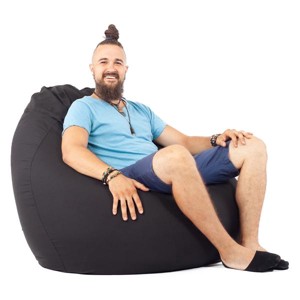 Fekete XXL Babzsákfotel, , , MESKA