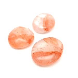 Lencse Hematoid kvarc vörös AA (MDG), Kellékek & szerszámok, Ásvány alapanyag, Marokkő, , MESKA