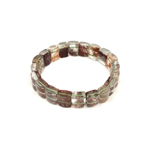 Tibeti kvarc téglalap ásvány karkötő 12�10mm, Ékszer, Karkötő, Ásványkarkötő, , MESKA