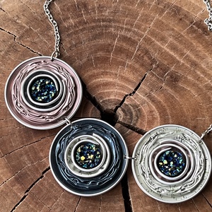 Cosmic kávékapszula medál lánccal, Ékszer, Nyaklánc, Medálos nyaklánc, Ékszerkészítés, MESKA