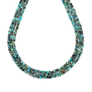 Türkiz afrikai fazettált golyó 2-3mm ékszerkészítő alapanyag (füzér), Kellékek & szerszámok, Ásvány alapanyag, Ásványfüzér, , MESKA