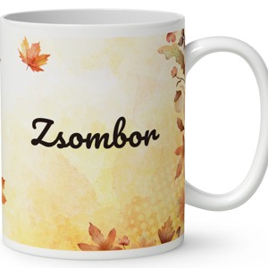 Névvel kérhető - Cuki őszi gyűjtögető kisegér mintás bögre - otthon & életmód - konyhafelszerelés, tálalás - tálalás - bögre & csésze - Meska.hu