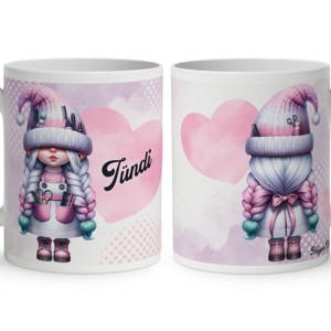 Névvel kérhető - Tündéri két oldalas Fodrász manólány mintás bögre, Otthon & Életmód, Konyhafelszerelés, tálalás, Tálalás, Bögre & Csésze, , MESKA