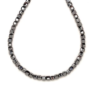 Szilícium fazettált kocka 3,5-3,5mm  ékszerkészítő alapanyag (füzér), Kellékek & szerszámok, Ásvány alapanyag, Ásványfüzér, , MESKA