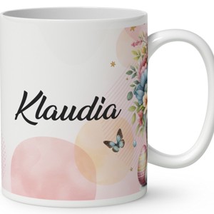 Névvel kérhető - Cuki talpi - nyuszi kosárban mintás bögre - otthon & életmód - konyhafelszerelés, tálalás - tálalás - bögre & csésze - Meska.hu