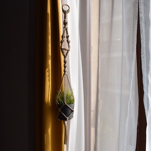 Makramé virágtartó - Meska.hu