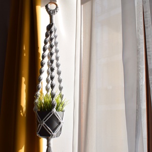Makramé virágtartó - választható színben - Meska.hu