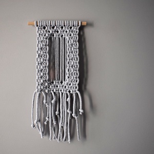 Makramé képkeret, falidísz - Meska.hu