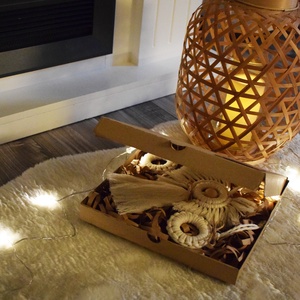 Natúr karácsonyi díszek (3x) díszdobozban - otthon & életmód - dekoráció - Meska.hu