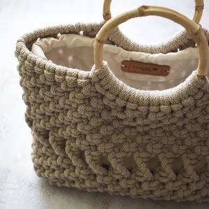 Makramé retikül, kistáska, kézi táska - táska & tok - kézitáska & válltáska - kézitáska - Meska.hu