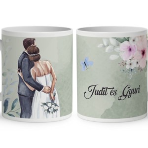 Névvel kérhető - Házassági évfordulóra mintás bögre, Otthon & Életmód, Konyhafelszerelés, tálalás, Tálalás, Bögre & Csésze, , MESKA