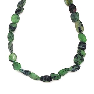 Rubin zoizit matt pebble 6-10mm  ékszerkészítő alapanyag (füzér), Kellékek & szerszámok, Ásvány alapanyag, Ásványfüzér, , MESKA