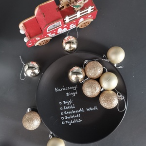 Karácsonyi feliratos tányér - Meska.hu