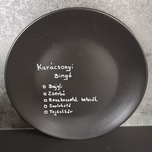 Karácsonyi feliratos tányér - otthon & életmód - konyhafelszerelés, tálalás - tálalás - tányér & étkészlet - Meska.hu