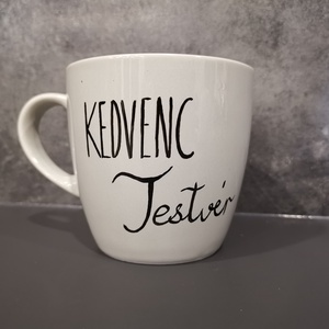 Kedvenc testvér feliratú bögre, Otthon & Életmód, Konyhafelszerelés, tálalás, Tálalás, Bögre & Csésze, Festett tárgyak, MESKA