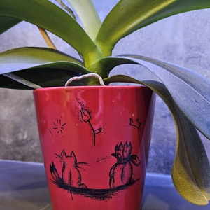 Kisherceges kaspó - otthon & életmód - dekoráció - virágdísz és tartó - cserép & kaspó - Meska.hu