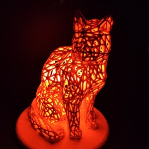 3D Nyomtatott macska lámpa - otthon & életmód - lámpa - hangulatlámpa - Meska.hu