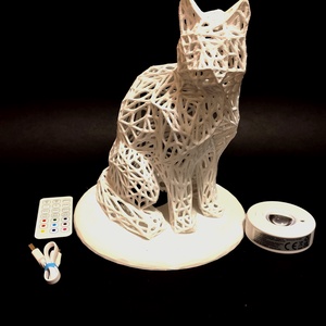 3D Nyomtatott macska lámpa - otthon & életmód - lámpa - hangulatlámpa - Meska.hu