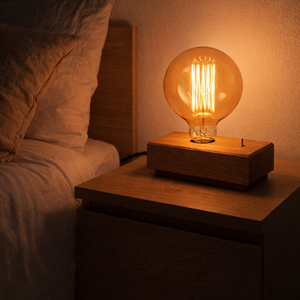 Tölgyfa vintage asztali lámpa - otthon & életmód - lámpa - asztali lámpa - Meska.hu