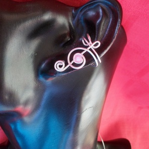 Violinkulcs fülgyűrű - Meska.hu