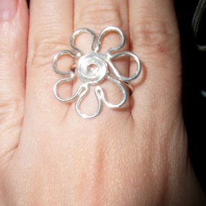 Virág gyűrű, Ékszer, Gyűrű, Fonódó gyűrű, Ékszerkészítés, Fémmegmunkálás, Meska