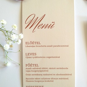 Boho pampafüves terrakotta kalligráf esküvői meghívó borítékkal, natúr, természetközeli, tavaszi.nyári, őszi - esküvő - meghívó & kártya - meghívó - Meska.hu