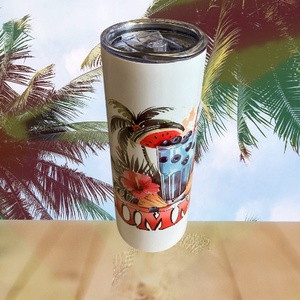 Nyári tumbler/pohár - otthon & életmód - konyhafelszerelés, tálalás - italos kellékek - termoszok - Meska.hu