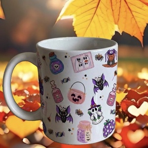 Halloween kerámia bögre - Meska.hu