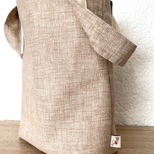 Textil tároló, barna-bézs (közepes) (rendelésre készült) - Meska.hu