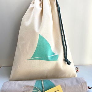 Kenyértartó zsák, natúr (Vitorlás mintás) - táska & tok - bevásárlás & shopper táska - kenyeres zsák - Meska.hu