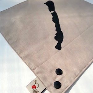 Textil szalvéta (újraszalvéta), Balaton mintával - táska & tok - uzsonna- & ebéd tartó - szendvics csomagoló - Meska.hu