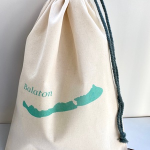 Kenyértartó zsák, natúr (Balaton mintás) - táska & tok - bevásárlás & shopper táska - kenyeres zsák - Meska.hu