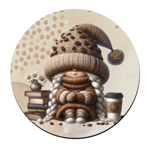 Könyvmoly kávés manó lány mintás bögre alátét, , , MESKA