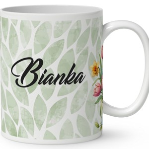 Névvel kérhető - Cuki manó és a tavaszi virágok mintás bögre - otthon & életmód - konyhafelszerelés, tálalás - tálalás - bögre & csésze - Meska.hu