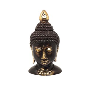 Réz figura Buddha fej óarany 11x6cm, Otthon & Életmód, Dekoráció, Spiritualitás, , MESKA