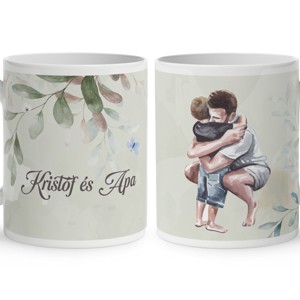 Kérd a neveddel - Apa és Kicsi Fia mintás bögre, Otthon & Életmód, Konyhafelszerelés, tálalás, Tálalás, Bögre & Csésze, , MESKA