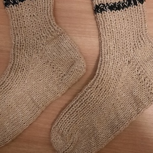 Kötött férfi zokni, 42-43-s méretben. - ruha & divat - cipő & papucs - zokni - Meska.hu